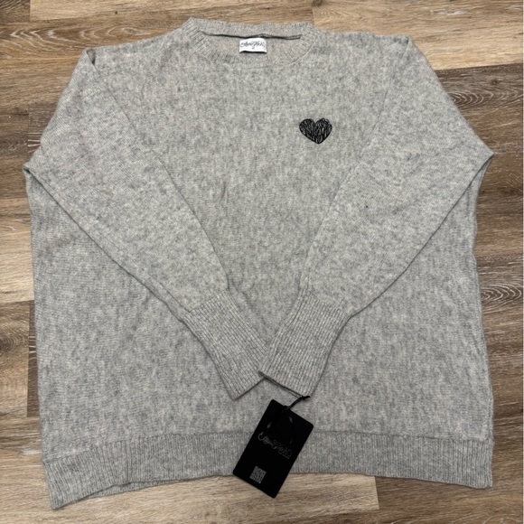 Lauren Moshi — pure cashmere LADONA POSITIVE HAPPYFACE sweater - Picture 2 of 8